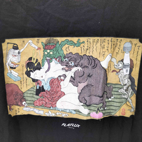 フラットラックス FLATLUX NURANURA TEE 百鬼性行 両面 プリント Tシャツ メンズ