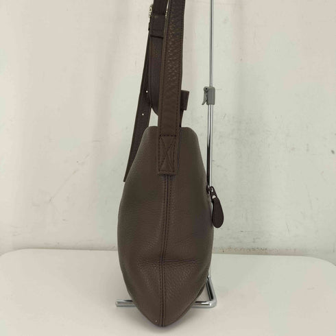 GRES PARIS シボ レザーショルダーバッグ ハーフムーン メンズ