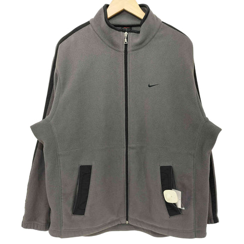 ナイキ NIKE 00s スウッシュ刺繍 ナイロンテープ ジップアップ フリース ジャケット メンズ JPN:L