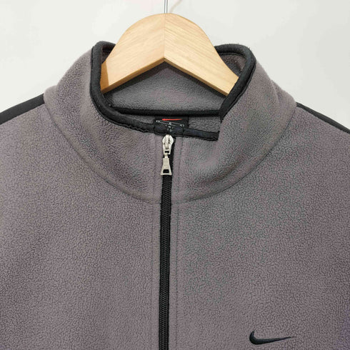 ナイキ NIKE 00s スウッシュ刺繍 ナイロンテープ ジップアップ フリース ジャケット メンズ JPN:L