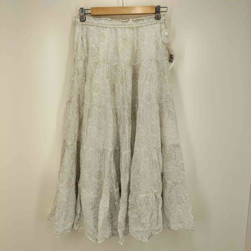 ヌキテパ NE QUITTEZ PAS GOLD FLOWER PRINT スカート レディース JPN:M
