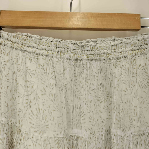 ヌキテパ NE QUITTEZ PAS GOLD FLOWER PRINT スカート レディース JPN:M