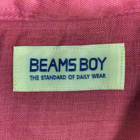 ビームスボーイ BEAMS BOY リネンバンドカラープルオーバーシャツ レディース