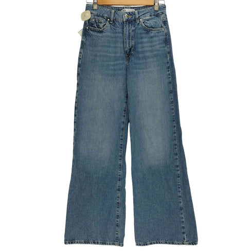 ザラ ZARA Z1975 WIDE-LEG BALAND BOʻKSALI JINSI Z1975 WIDE-LEG ハイウエストデニムパンツ レディース EUR:34
