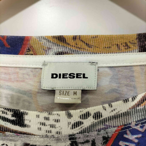 ディーゼル DIESEL 総柄 ワッペン柄 Tシャツ 半袖 メンズ import:M