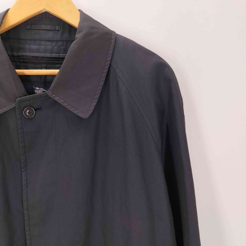 バーバリーロンドン BURBERRY LONDON Cashmere Wool Liner 裏地ノバチェック カシミア ウール ライナー付き ブラック バルマカーン ステンカラー コート メンズ