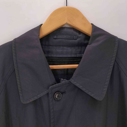 バーバリーロンドン BURBERRY LONDON Cashmere Wool Liner 裏地ノバチェック カシミア ウール ライナー付き ブラック バルマカーン ステンカラー コート メンズ