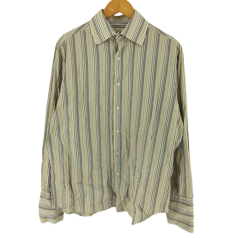 ペリーエリス PERRY ELLIS マルチカラー ストライプ レギュラーカラー 長袖 シャツ メンズ M