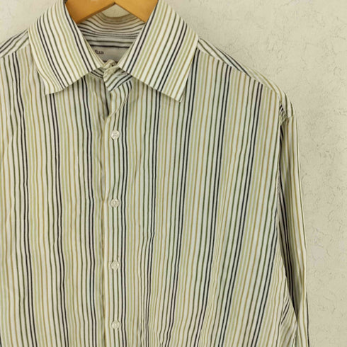 ペリーエリス PERRY ELLIS マルチカラー ストライプ レギュラーカラー 長袖 シャツ メンズ M