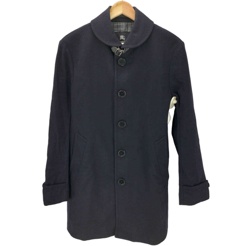 バーバリーブラックレーベル BURBERRY BLACK LABEL Cashmere Wool 裏地 ノバチェック カシミア ウール ブラック バルマカーン ステンカラー コート メンズ import:M
