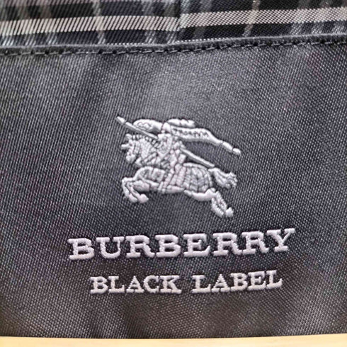 バーバリーブラックレーベル BURBERRY BLACK LABEL Cashmere Wool 裏地 ノバチェック カシミア ウール ブラック バルマカーン ステンカラー コート メンズ import:M