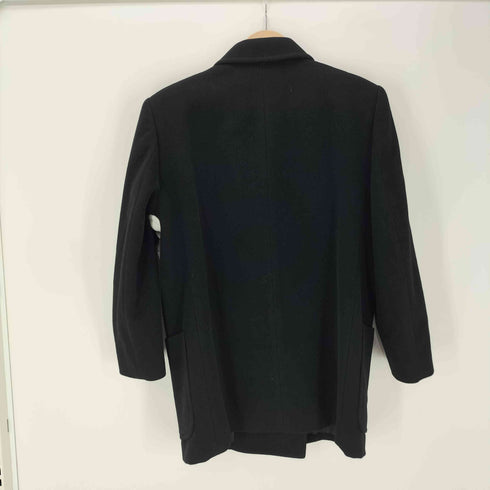 バーバリーズ BURBERRYS 80-90S OLD Cashmere Wool カシミア ウール ブラック ダブル チェスター コート レディース