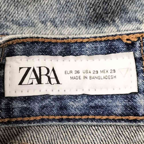 ザラ ZARA バギー フィット ハーフデニムパンツ デニムショーツ メンズ 29inch