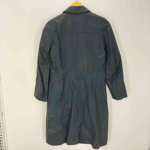 マックスアンドコー MAX&CO. MADE IN ITALY Genuine Lamb Leather イタリア製 本革 羊革 ラムレザー チェスター コート レディース 38