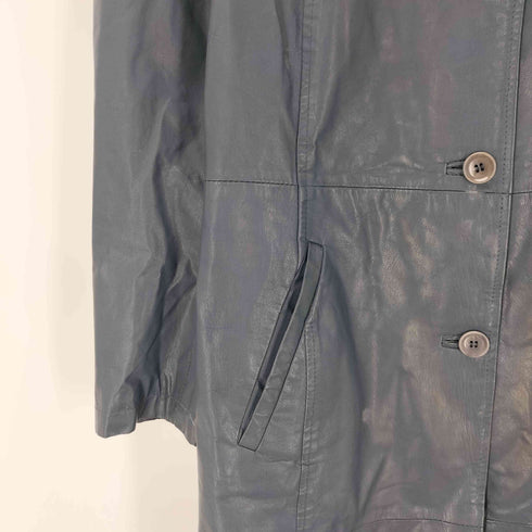 マックスアンドコー MAX&CO. MADE IN ITALY Genuine Lamb Leather イタリア製 本革 羊革 ラムレザー チェスター コート レディース 38