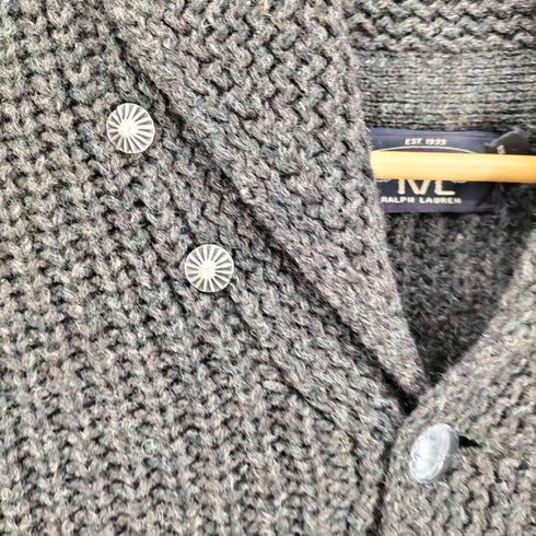ダブルアールエルラルフローレン RRL RALPH LAUREN 一つ星 黒タグ Wool concho-button shawl-collar cardigan ウール コンチョボタン ショールカラーカーディガン メンズ import:S