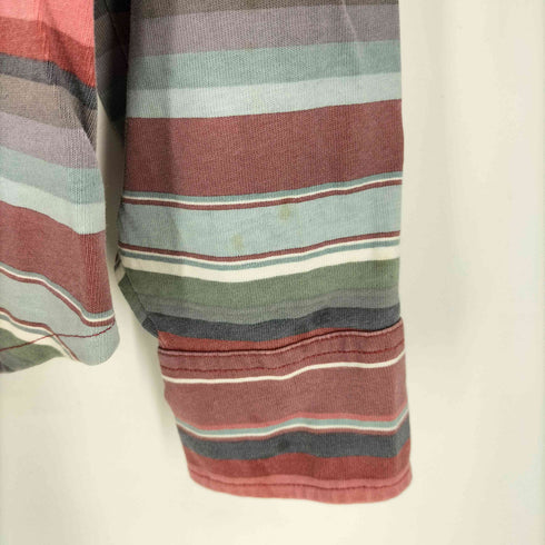 ダブルアールエルラルフローレン RRL RALPH LAUREN 一つ星 黒タグ multi-colored striped western shirt マルチボーダー ウエスタンシャツ メンズ import:S
