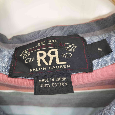 ダブルアールエルラルフローレン RRL RALPH LAUREN 一つ星 黒タグ multi-colored striped western shirt マルチボーダー ウエスタンシャツ メンズ import:S