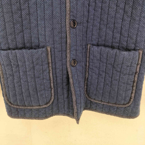 ブルーブルー BLUE BLUE PURE INDIGO ピュアインディゴ スタンドカラー バーティカルキルト ジャケット メンズ JPN:3