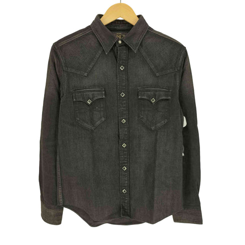 ダブルアールエルラルフローレン RRL RALPH LAUREN 一つ星 黒タグ denim western shirt デニム ウエスタンシャツ メンズ import:S