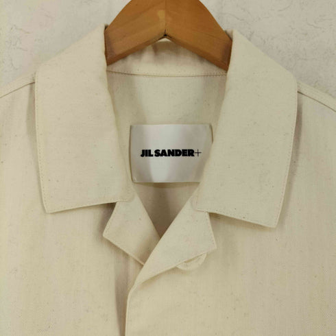 ジルサンダープラス JIL SANDER + 21SS ヘリンボーン オーバーサイズ ワーク シャツ ジャケット メンズ 44
