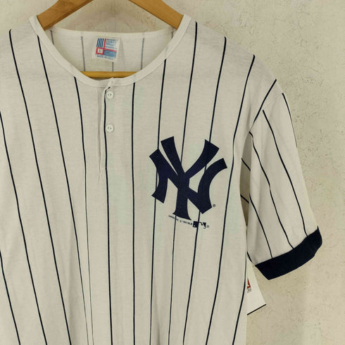 80S USA製 GARAN社 チームロゴ ヘンリーネックTシャツ メンズ import:L