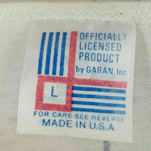 80S USA製 GARAN社 チームロゴ ヘンリーネックTシャツ メンズ import:L
