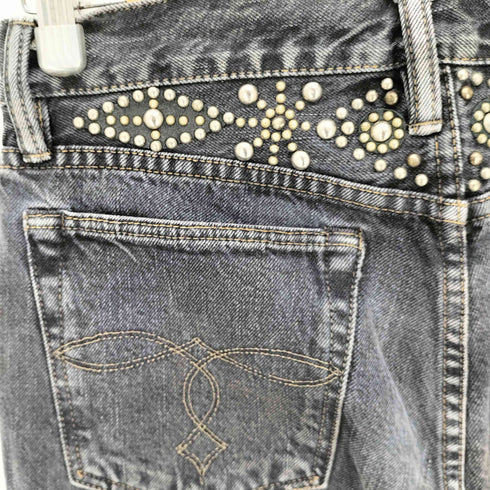 ダブルアールエルラルフローレン RRL RALPH LAUREN 一つ星 黒タグ USA製 Navajo studded button-fly denim pants ナバホ スタッズ ボタンフライ ウエスタン デニム パンツ メンズ 29/30