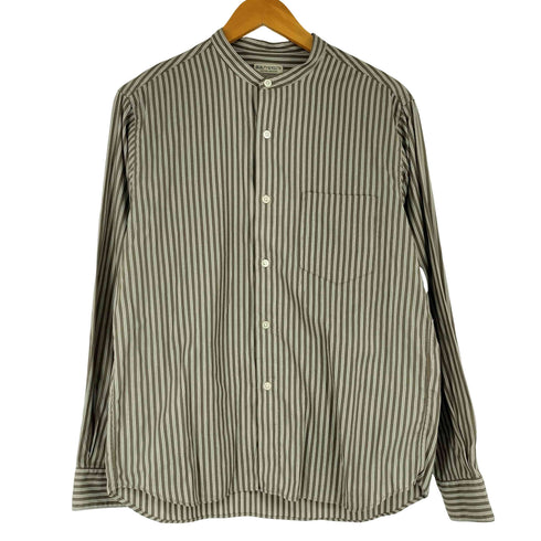 ビューティーアンドユースユナイテッドアローズ BEAUTY & YOUTH UNITED ARROWS ストライプ バンドカラー シャツ メンズ import:M