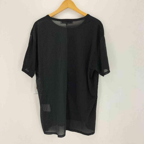 アンシーズンアンリアレイジ ANSEASON ANREALAGE メッシュ パーチワーク状 クルーネックTシャツ メンズ 50
