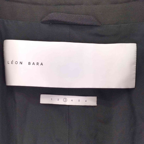 LEON BARA レオン バラ ボタンレス ゴム付 ジャケット メンズ 3