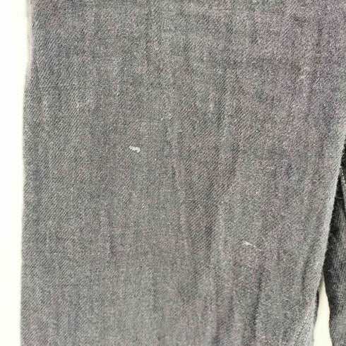 ミントデザインズ mintdesigns リネン100 フリル切替 デニム パンツ レディース
