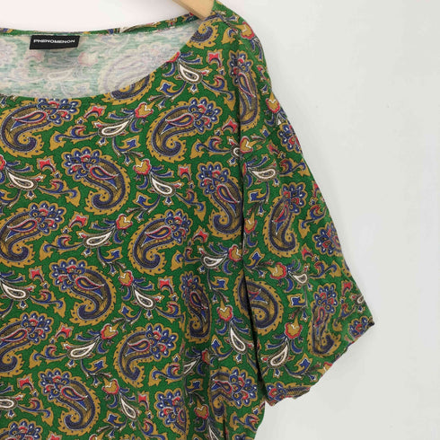 フェノメノン PHENOMENON 13SS ペイズリー柄 クルーネックTシャツ メンズ