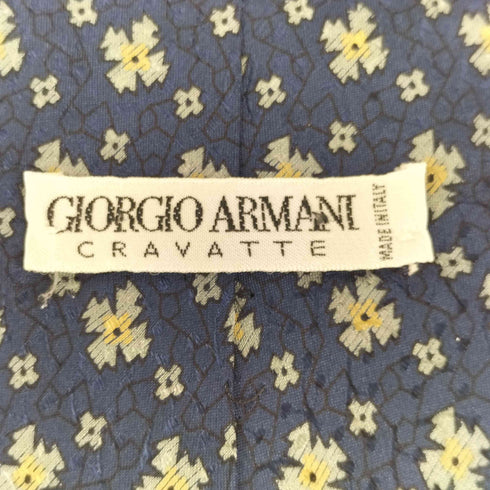 ジョルジオアルマーニ Giorgio Armani イタリア製 シルク100% 総柄ネクタイ メンズ