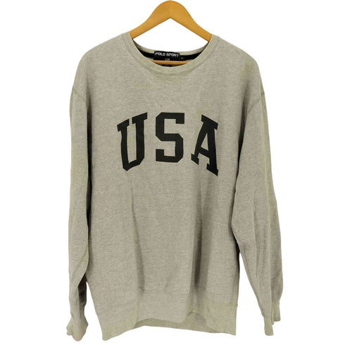 ポロスポーツラルフローレン POLO SPORT RALPH LAUREN 90s USA プリント スウェットプルオーバー メンズ M