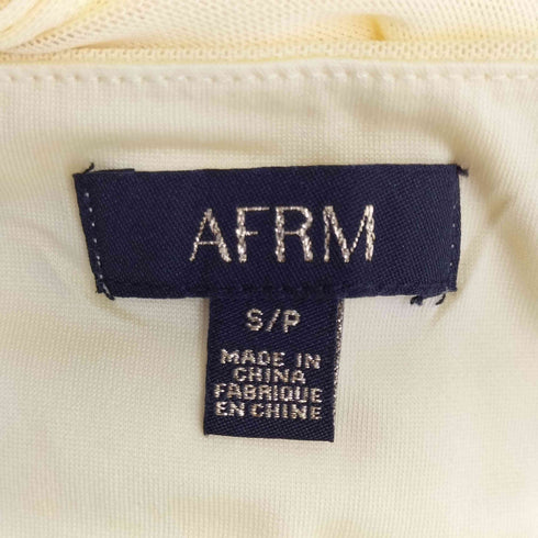 afrm シャーリング ノースリーブワンピース レディース import:S