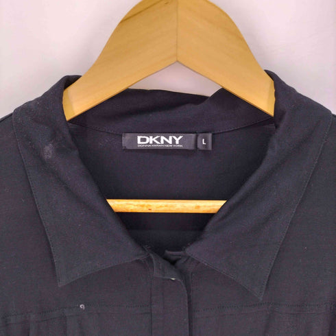 ダナキャランニューヨーク DKNY シルク シャツワンピース レディース import:L