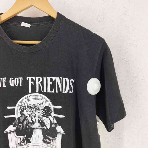 USA製 フロントプリント クルーネック 半袖 Tシャツ メンズ L