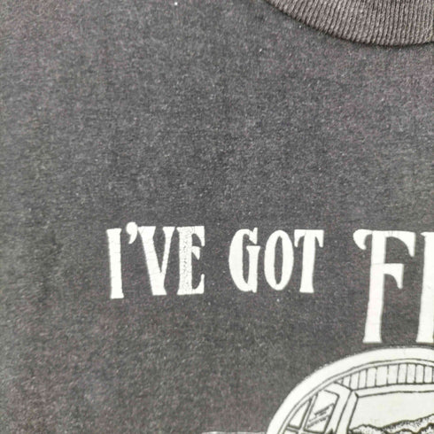 USA製 フロントプリント クルーネック 半袖 Tシャツ メンズ L