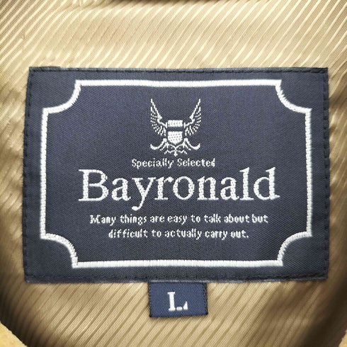 Bayronald 襟フェイクスエード 切替 フラップポケット ブルゾンジャケット メンズ JPN:L