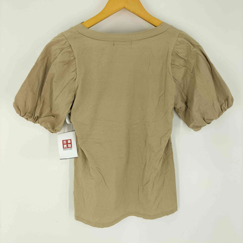 ダナキャランニューヨーク DKNY ペイズリー柄 パフスリーブ Vネック カットソー レディース import:M
