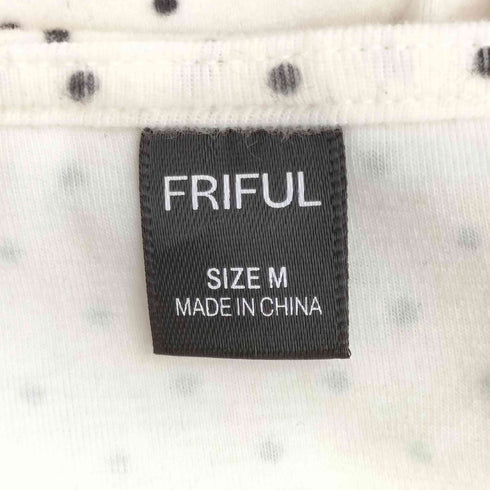 FRIFUL レースレイヤード ギャザー加工 ドット柄トップス レディース JPN:M