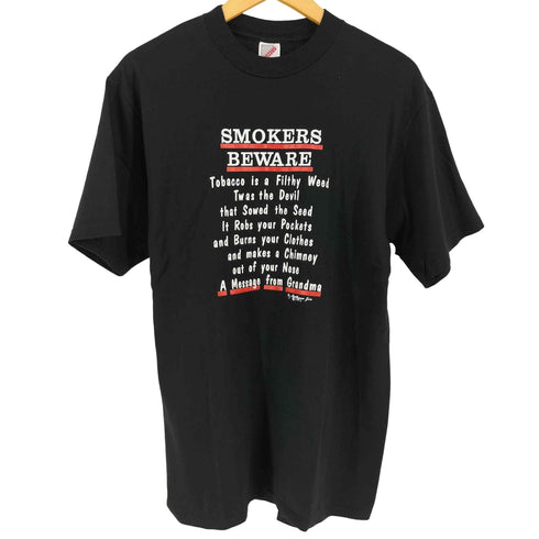 ジャージーズ JERZEES 90s USA製 メッセージ プリント クルーネック 半袖 Tシャツ メンズ L