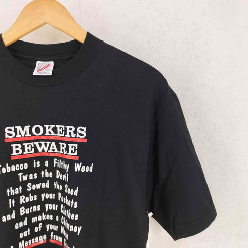 ジャージーズ JERZEES 90s USA製 メッセージ プリント クルーネック 半袖 Tシャツ メンズ L
