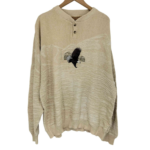USA製 モックネックコットンニット メンズ JPN:XXL