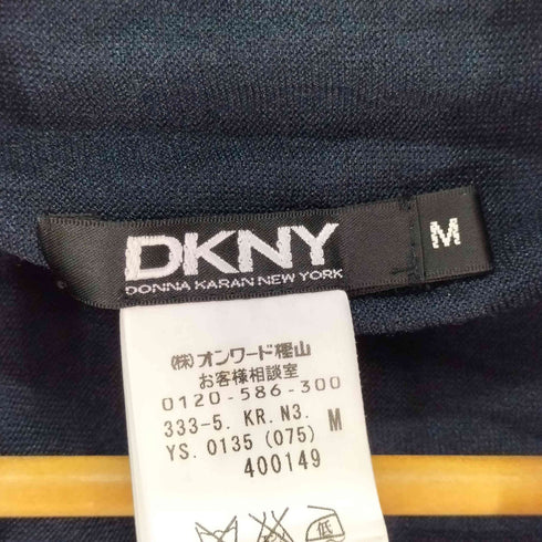 ダナキャランニューヨーク DKNY シルク100 変形 ロングカーディガン レディース import:M