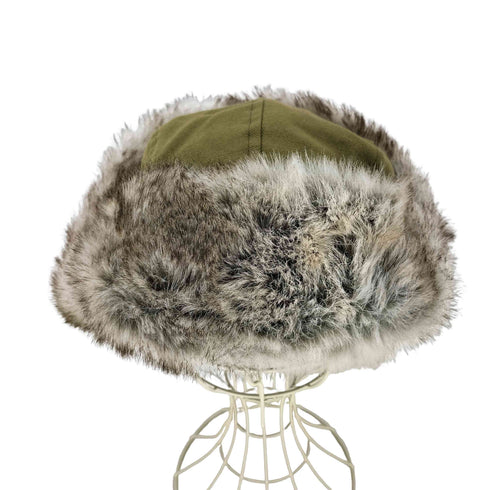 ウールリッチ WOOLRICH コーデュロイ切替 フライトキャップ 裏地チェック メンズ XL