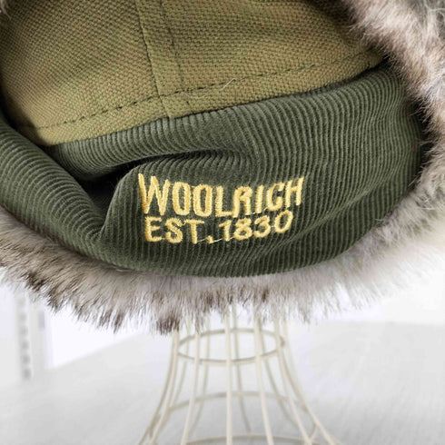 ウールリッチ WOOLRICH コーデュロイ切替 フライトキャップ 裏地チェック メンズ XL