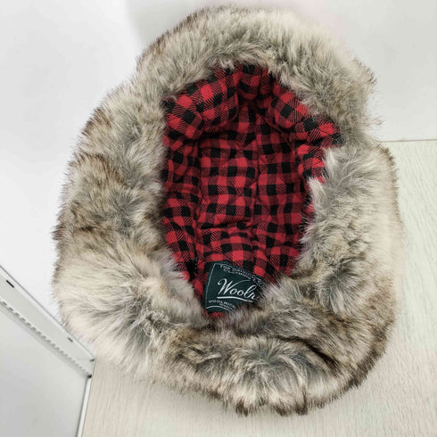 ウールリッチ WOOLRICH コーデュロイ切替 フライトキャップ 裏地チェック メンズ XL