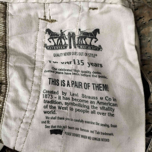 リーバイス Levis アメーバカモ サイドポケット カーゴ パンツ メンズ W32 L32